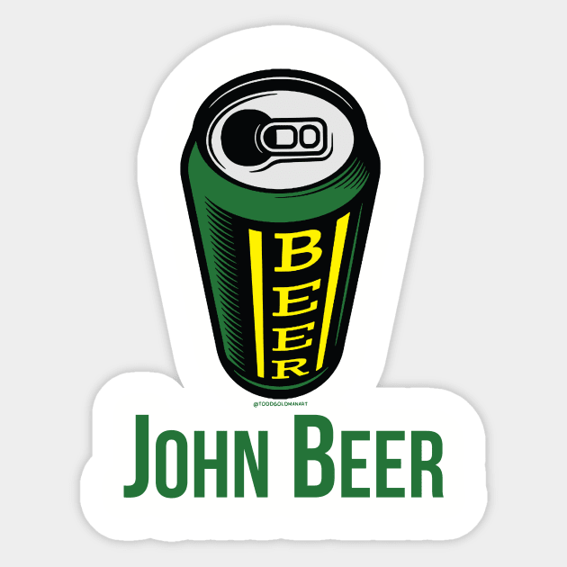 JOHN BEER Sticker by toddgoldmanart